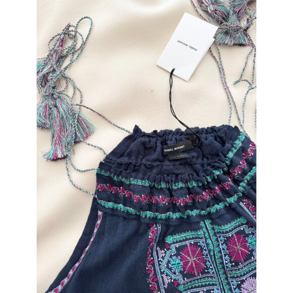 Isabel Marant "Cornelia" Top in Midnight, size 34. Fits XS-M?? - Picture 8 of 10